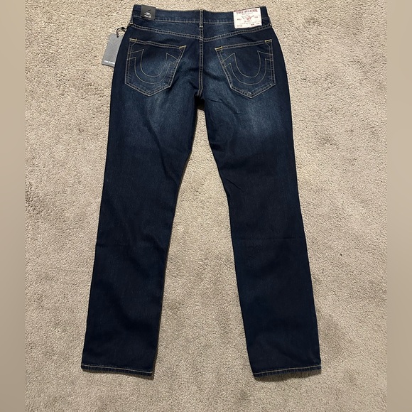 True Religion Men's Ricky Relaxed Straight Blue Denim Jeans Sz 33x34 NWT
